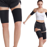 Maxbell Thigh Trainer Neoprene Women Sweat Band Shapers Wrap for Sauna Workout silver