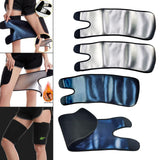 Maxbell Thigh Trainer Neoprene Women Sweat Band Shapers Wrap for Sauna Workout silver