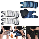 Maxbell Thigh Trainer Neoprene Women Sweat Band Shapers Wrap for Sauna Workout silver