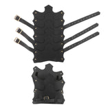 Maxbell Medieval Viking Knight PU Leather Leg Boot Shoe Cover Cosplay Props Black