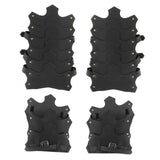 Maxbell Medieval Viking Knight PU Leather Leg Boot Shoe Cover Cosplay Props Black