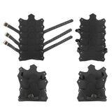 Maxbell Medieval Viking Knight PU Leather Leg Boot Shoe Cover Cosplay Props Black