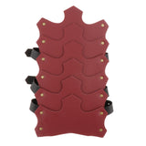 Maxbell Medieval Viking Knight PU Leather Leg Boot Shoe Cover Cosplay Props Burgundy