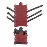 Maxbell Medieval Viking Knight PU Leather Leg Boot Shoe Cover Cosplay Props Burgundy