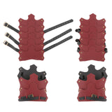 Maxbell Medieval Viking Knight PU Leather Leg Boot Shoe Cover Cosplay Props Burgundy