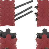 Maxbell Medieval Viking Knight PU Leather Leg Boot Shoe Cover Cosplay Props Burgundy