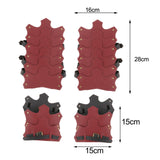 Maxbell Medieval Viking Knight PU Leather Leg Boot Shoe Cover Cosplay Props Burgundy