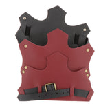 Maxbell Medieval Viking Knight PU Leather Leg Boot Shoe Cover Cosplay Props Burgundy