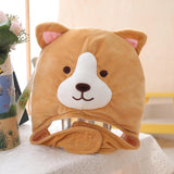 Maxbell Short Plush Corgi Hat Cap Costume Cosplay Funny Novelty Winter Ski Headgear