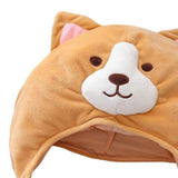 Maxbell Short Plush Corgi Hat Cap Costume Cosplay Funny Novelty Winter Ski Headgear