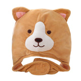 Maxbell Short Plush Corgi Hat Cap Costume Cosplay Funny Novelty Winter Ski Headgear