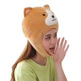 Maxbell Short Plush Corgi Hat Cap Costume Cosplay Funny Novelty Winter Ski Headgear