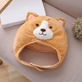 Maxbell Short Plush Corgi Hat Cap Costume Cosplay Funny Novelty Winter Ski Headgear