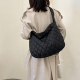 Maxbell Shoulder Bag Soft Girls Schoolbag Handbag Women for office Beach Black