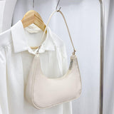 Maxbell Dumpling Bun Lady big Capacity Wallet Shopping Bag Nylon Shoulder Bag White