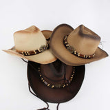 Maxbell Western Cowboy Hat, Beach Hat, Sun Hat for Outdoor Summer Khaki