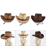 Maxbell Western Cowboy Hat, Beach Hat, Sun Hat for Outdoor Summer Khaki