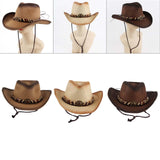 Maxbell Western Cowboy Hat, Beach Hat, Sun Hat for Outdoor Summer Khaki