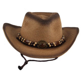 Maxbell Western Cowboy Hat, Beach Hat, Sun Hat for Outdoor Summer Khaki