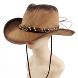 Maxbell Western Cowboy Hat, Beach Hat, Sun Hat for Outdoor Summer Khaki