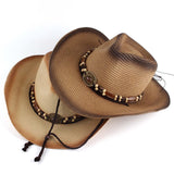 Maxbell Western Cowboy Hat, Beach Hat, Sun Hat for Outdoor Summer Khaki