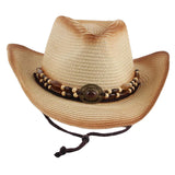 Maxbell Western Cowboy Hat, Beach Hat, Sun Hat for Outdoor Summer Beige