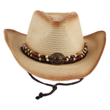 Maxbell Western Cowboy Hat, Beach Hat, Sun Hat for Outdoor Summer Beige