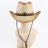 Maxbell Western Cowboy Hat, Beach Hat, Sun Hat for Outdoor Summer Beige