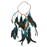 Maxbell Bohemia Feather Headband Headdress Tassel Women for Prom Costume Events