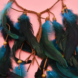 Maxbell Bohemia Feather Headband Headdress Tassel Women for Prom Costume Events