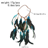 Maxbell Bohemia Feather Headband Headdress Tassel Women for Prom Costume Events
