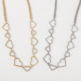 Maxbell Stylish Women Waist Chain Belt Rhinestone Party Heart Decorative Metal Chain Gold