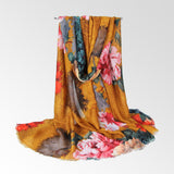 Maxbell Scarfs for Women Neckerchief Scarf Wrap Shawl for Party Evening Dresses Turmeric