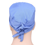 Maxbell Unisex Nurse Scrub Hat Working Headcover Chef Sweatband Nursing Turban Blue