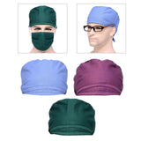 Maxbell Unisex Nurse Scrub Hat Working Headcover Chef Sweatband Nursing Turban Blue