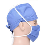 Maxbell Unisex Nurse Scrub Hat Working Headcover Chef Sweatband Nursing Turban Blue