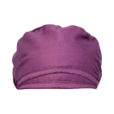 Maxbell Unisex Nurse Scrub Hat Working Headcover Chef Sweatband Nursing Turban Purple