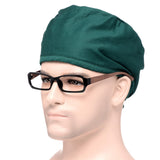 Maxbell Unisex Nurse Scrub Hat Working Headcover Chef Sweatband Nursing Turban Dark Green