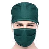 Maxbell Unisex Nurse Scrub Hat Working Headcover Chef Sweatband Nursing Turban Dark Green