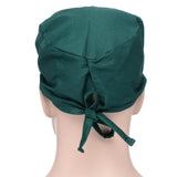 Maxbell Unisex Nurse Scrub Hat Working Headcover Chef Sweatband Nursing Turban Dark Green