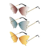 Maxbell Trendy Butterfly Shape Sunglasses Hollow Gifts Fancy Dress Eyeglasses Shades Brown
