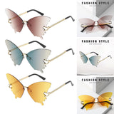 Maxbell Trendy Butterfly Shape Sunglasses Hollow Gifts Fancy Dress Eyeglasses Shades Brown
