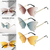 Maxbell Trendy Butterfly Shape Sunglasses Hollow Gifts Fancy Dress Eyeglasses Shades Brown