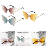 Maxbell Trendy Butterfly Shape Sunglasses Hollow Gifts Fancy Dress Eyeglasses Shades Brown