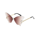 Maxbell Trendy Butterfly Shape Sunglasses Hollow Gifts Fancy Dress Eyeglasses Shades Brown