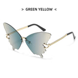 Maxbell Trendy Butterfly Shape Sunglasses Hollow Gifts Fancy Dress Eyeglasses Shades Blue