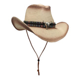 Maxbell Western Cowboy Hat Cowgirl Sun Hat Costume for Teens Men's Women's Khaki