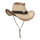 Maxbell Western Cowboy Hat Cowgirl Sun Hat Costume for Teens Men's Women's Khaki