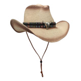 Maxbell Western Cowboy Hat Cowgirl Sun Hat Costume for Teens Men's Women's Khaki