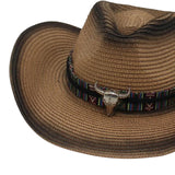 Maxbell Western Cowboy Hat Cowgirl Sun Hat Costume for Teens Men's Women's Black